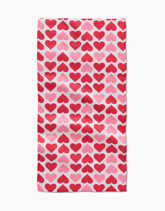 Blushing Hearts Bar Towel