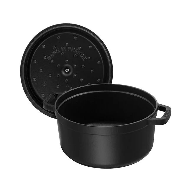 9 qt, Round, Cocotte, Black Matte