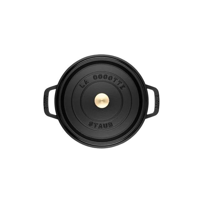 9 qt, Round, Cocotte, Black Matte