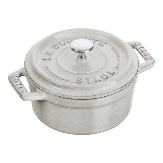 0.275 qt, Mini Round Cocotte, white truffle