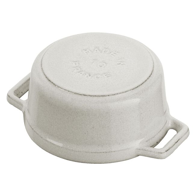 0.275 qt, Mini Round Cocotte, white truffle
