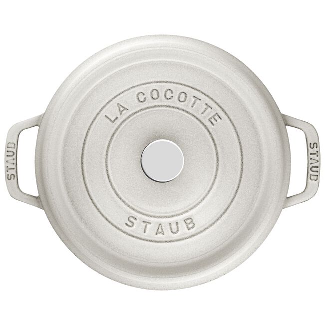 5.5 qt, Round, Cocotte, White Truffle