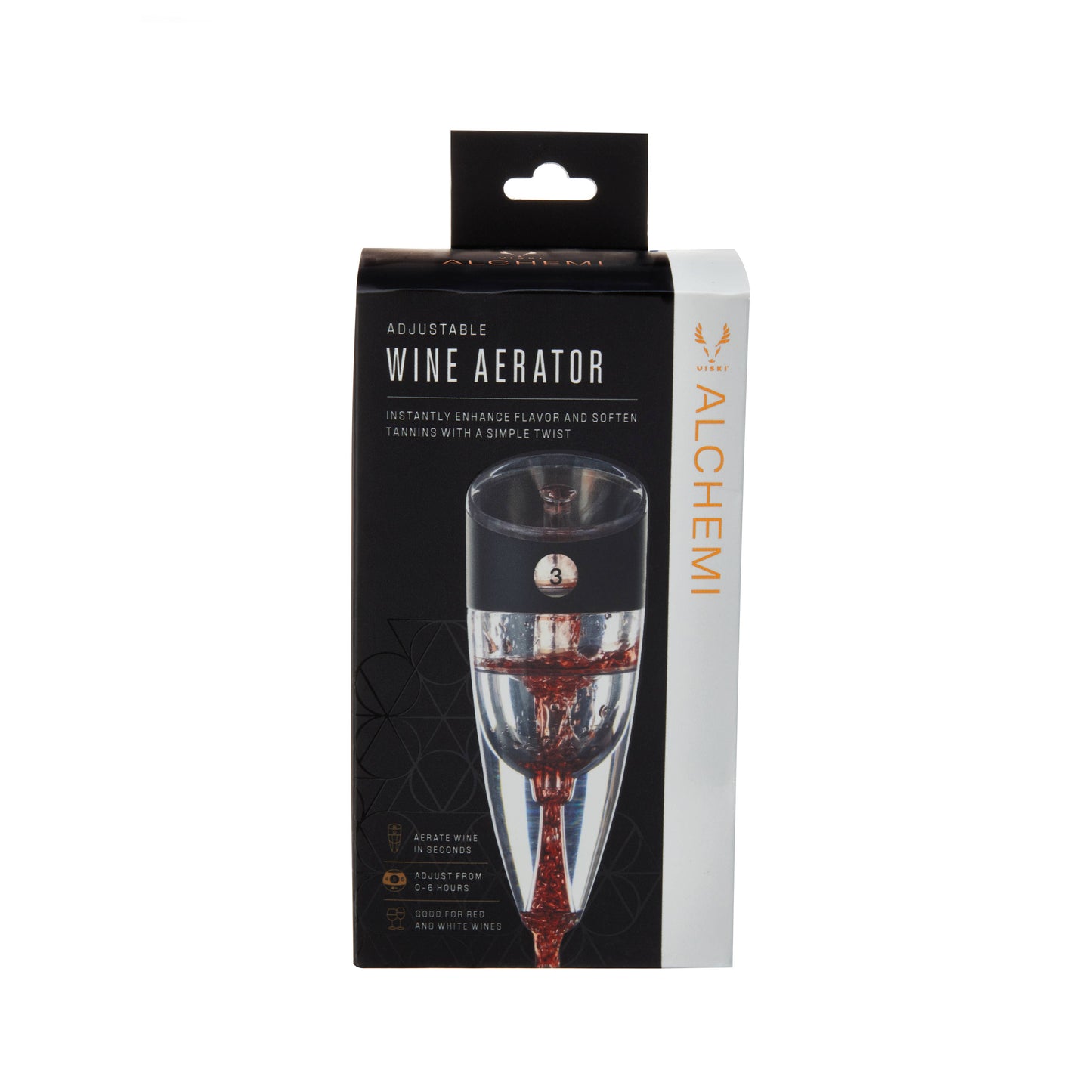 Alchemi Adjustable Aerating Wine Pourer w/ Stand