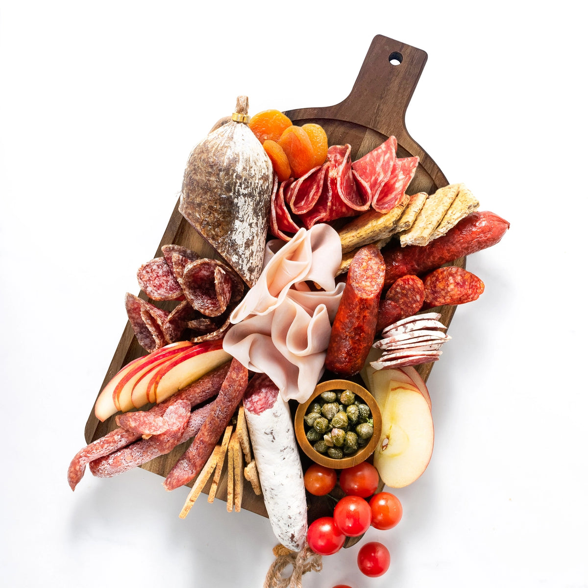 Planche à charcuterie ronde en marbre et acacia