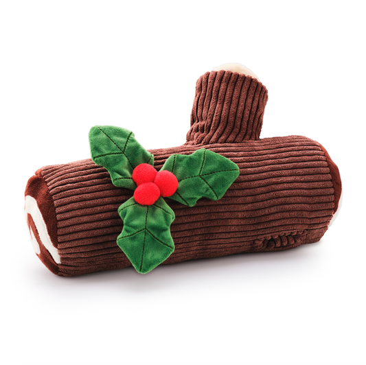 Foggy Dog Yule Log Interactive Snuffle Holiday Dog Toy