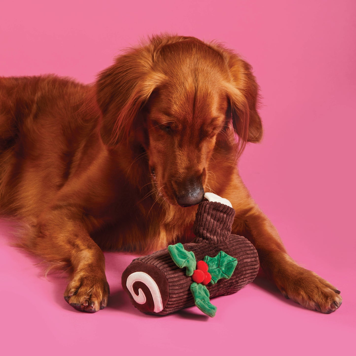 Foggy Dog Yule Log Interactive Snuffle Holiday Dog Toy