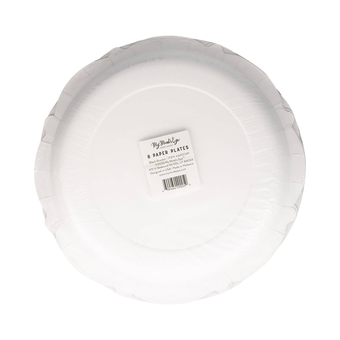 Black Bracket Paper Plate