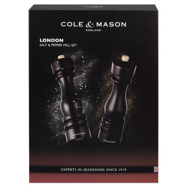 Cole & Mason London Chocolate Wood Salt & Pepper Mill Set