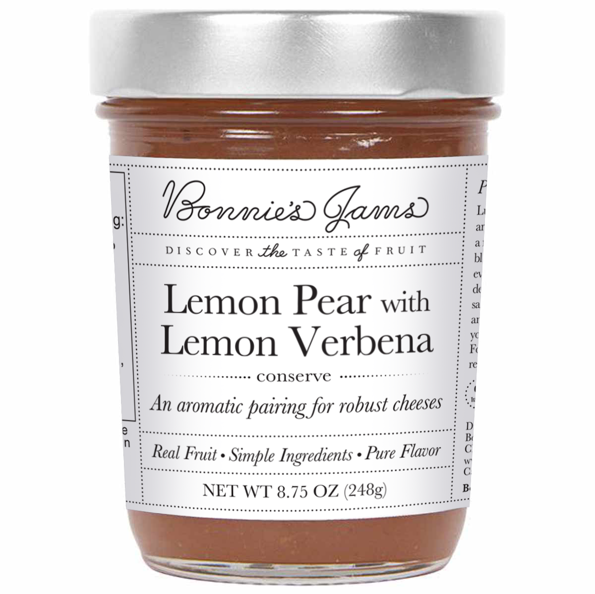 Bonnie's Jams - Lemon Pear and Lemon Verbena