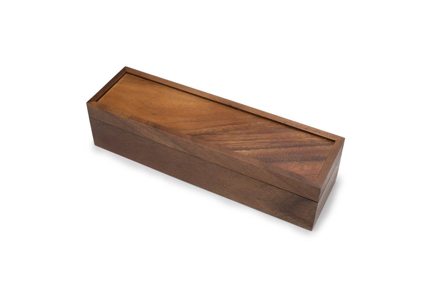 Ironwood Townhouse Tea Box, Acacia, 14.25" x 4" x 3.5"