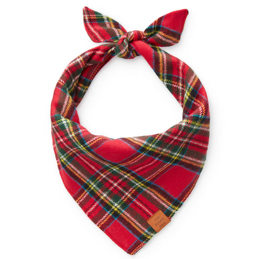 Foggy Dog Tartan Plaid Flannel Holiday Dog Bandana