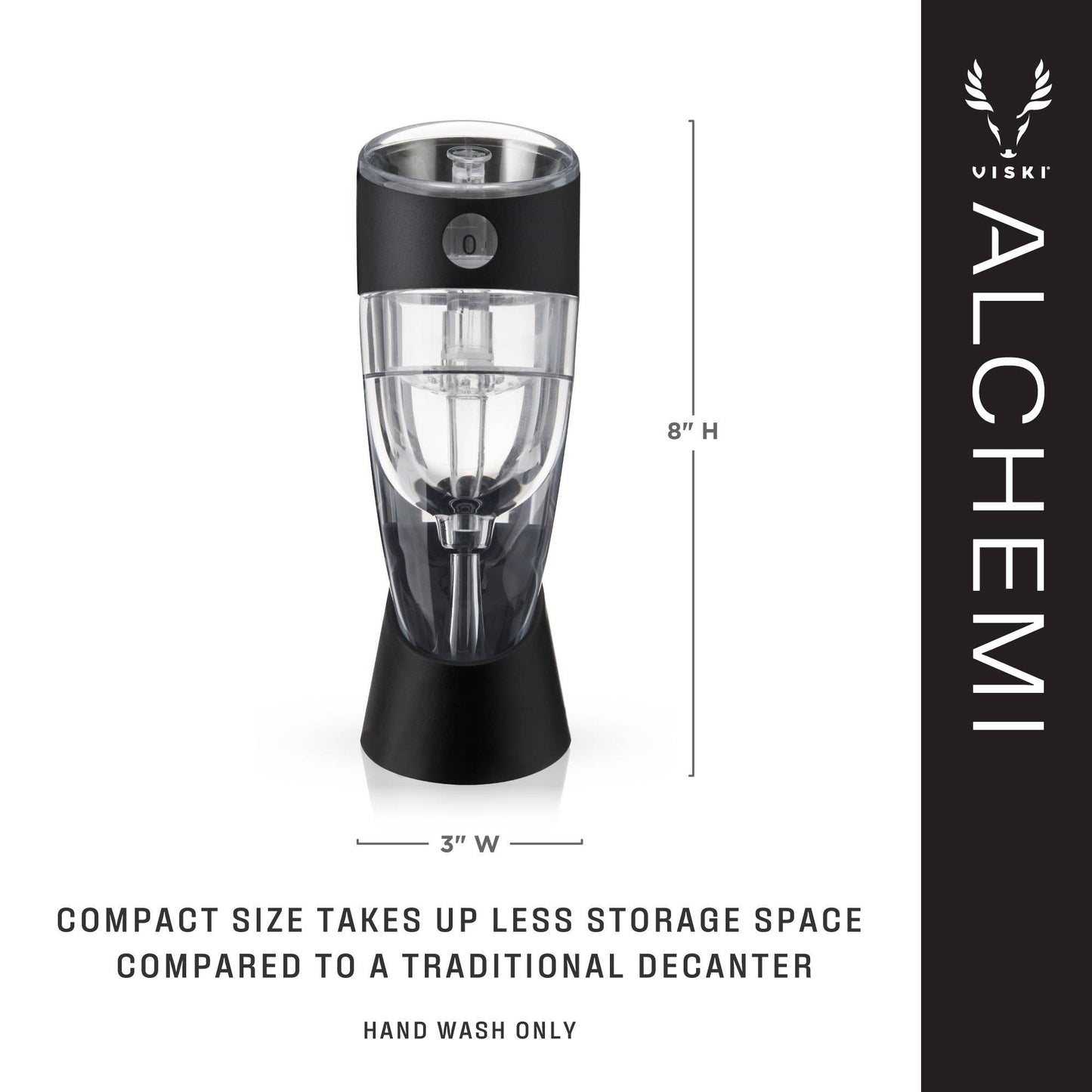 Alchemi Adjustable Aerating Wine Pourer w/ Stand