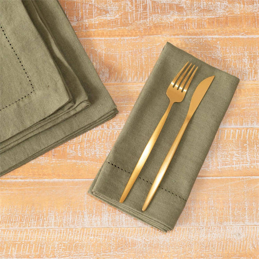 Stonewashed Moss Napkins - set of 4