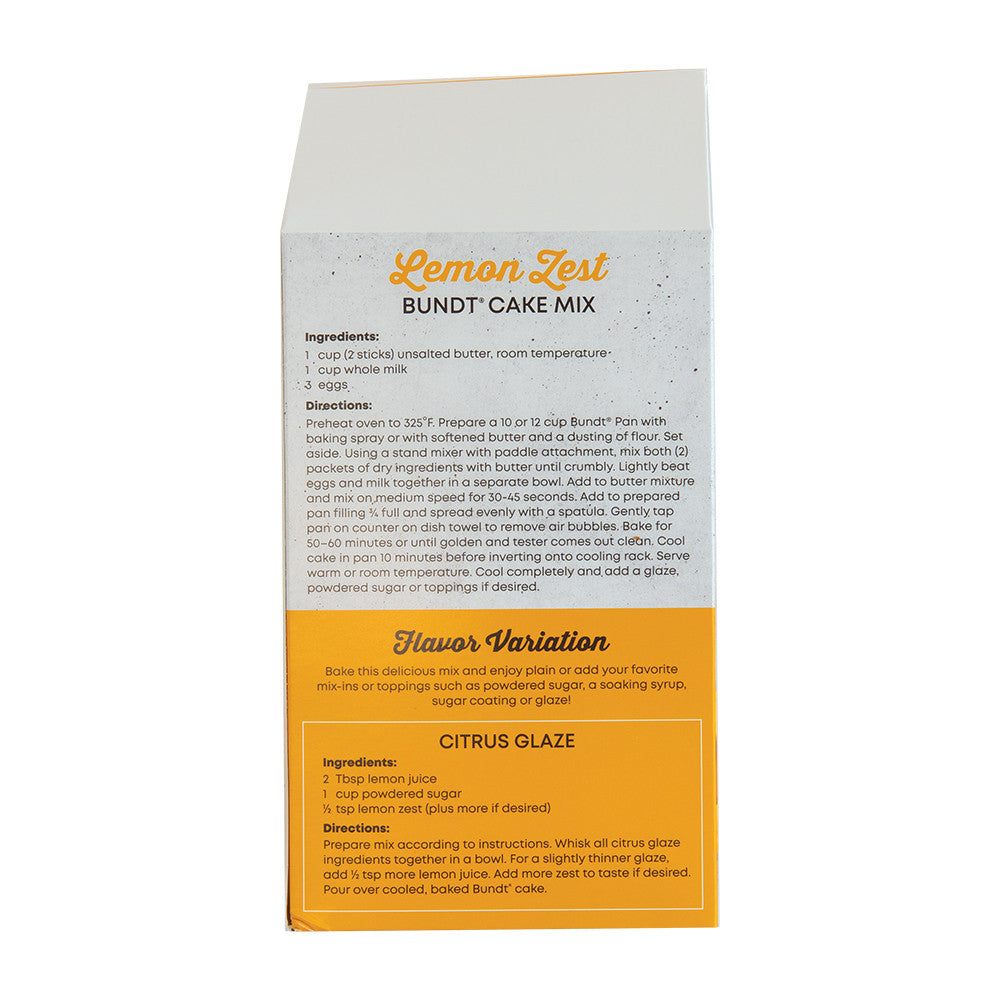 Lemon Zest Bundt Cake Mix