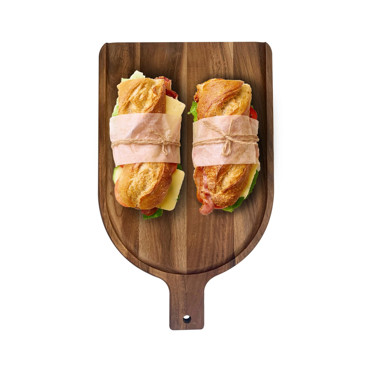 Planche à charcuterie ronde en marbre et acacia