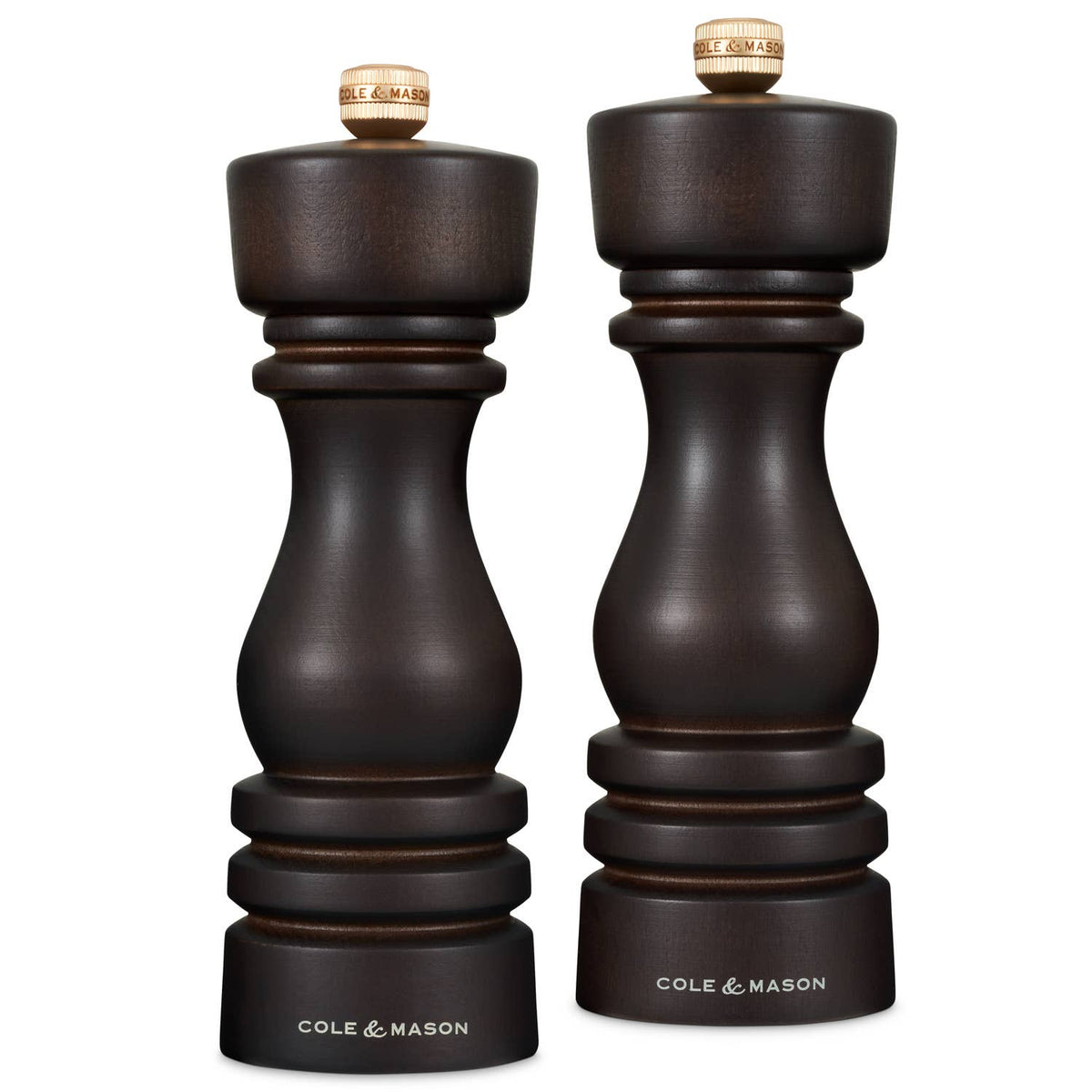 Cole & Mason London Chocolate Wood Salt & Pepper Mill Set