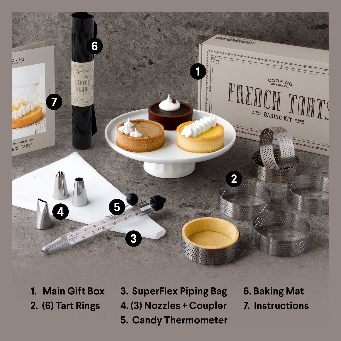 French Tart Baking Kit | Cake Decorating Tools | Unique Gift