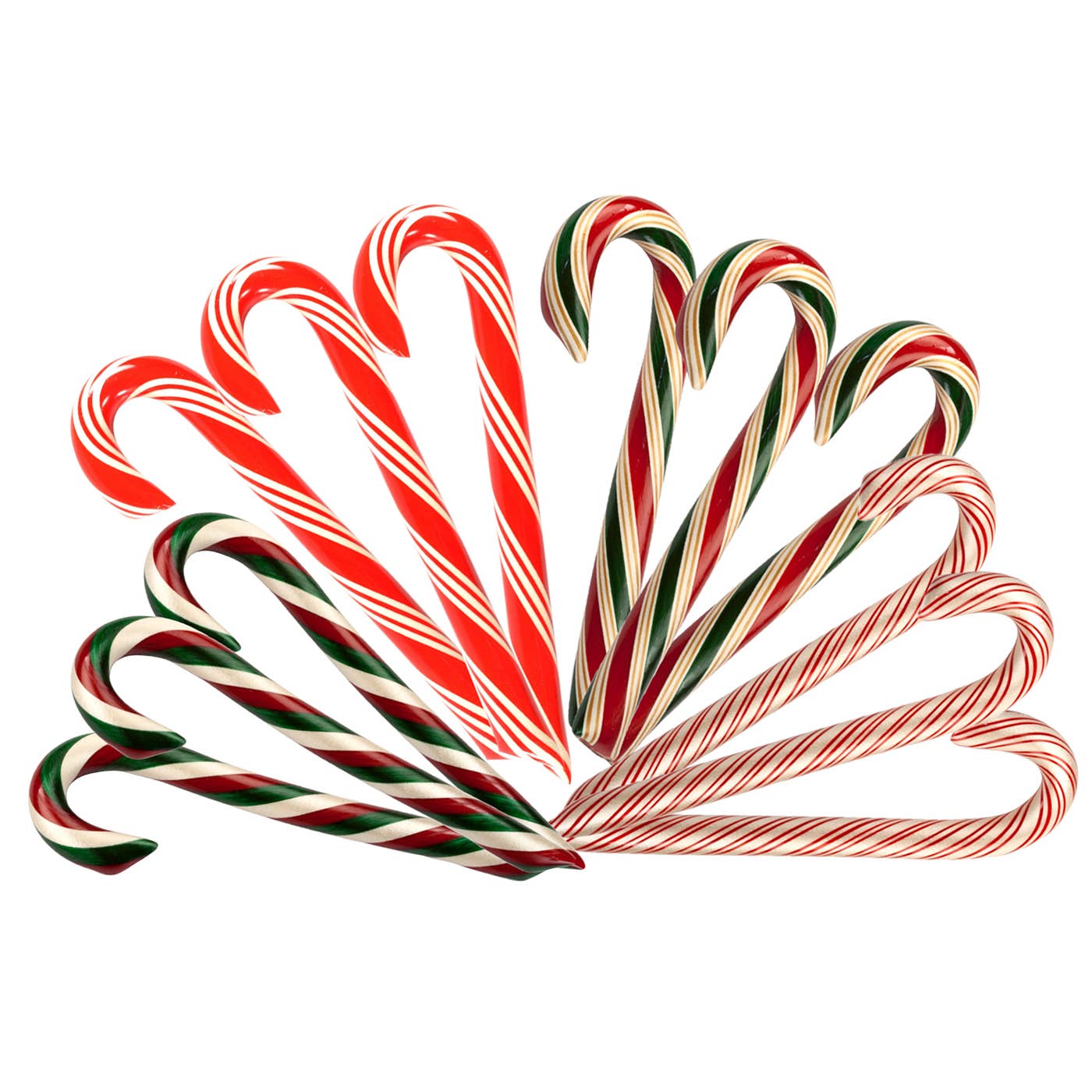 Hand-Spun Jumbo Candy Cane - Peppermint - 1.75 oz