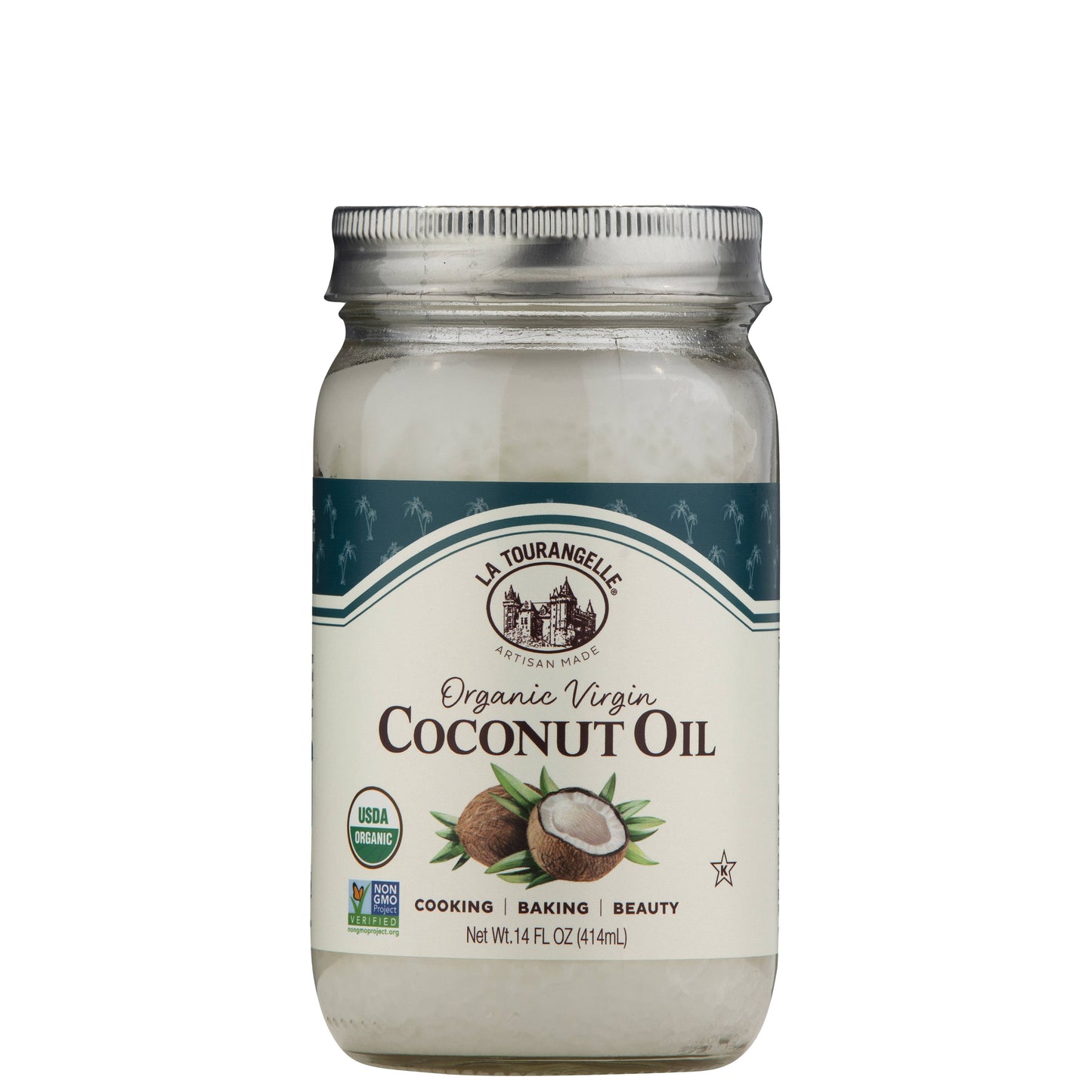 La Tourangelle Organic Virgin Unrefined Coconut Oil, 14Fl Oz