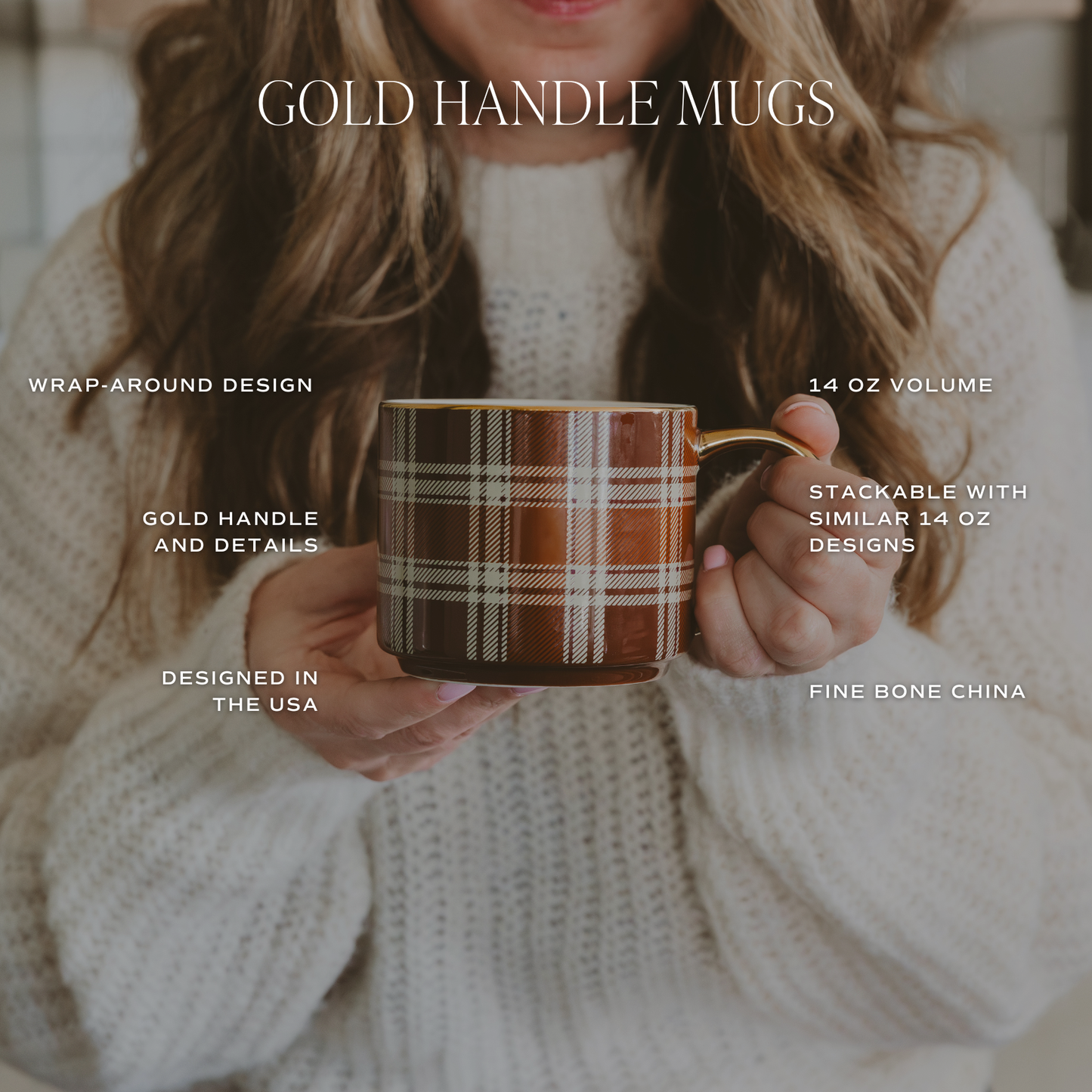 *NEW* Brown Plaid Coffee Mug