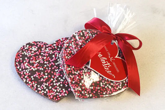 Valentine's Milk Chocolate Hearts with Heart Sprinkles