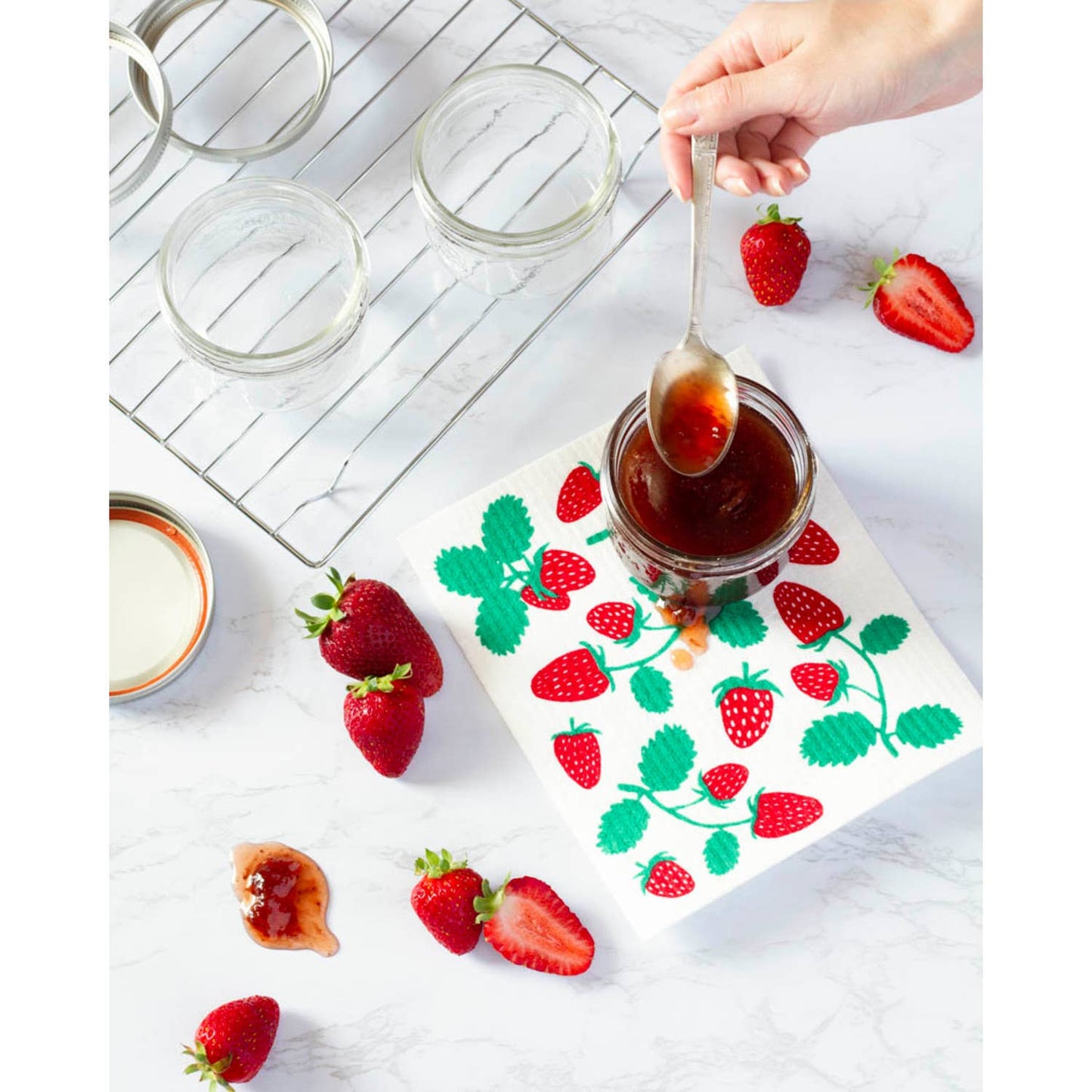 Strawberries Swedish Dishcloth