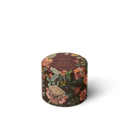 Rifle paper Co. - Gracie Amber and Black Vanilla 3 oz Tin Candle