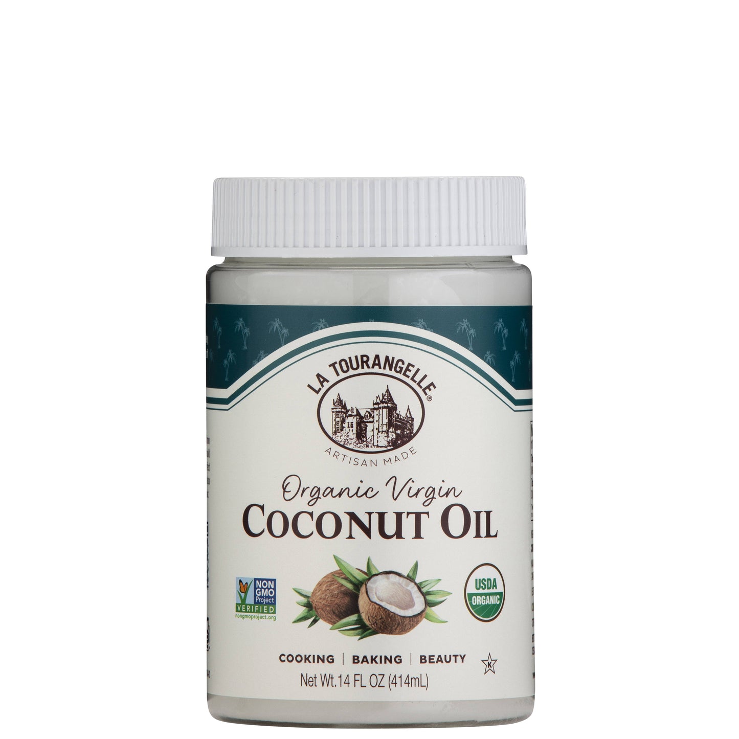 La Tourangelle Organic Virgin Unrefined Coconut Oil, 14Fl Oz
