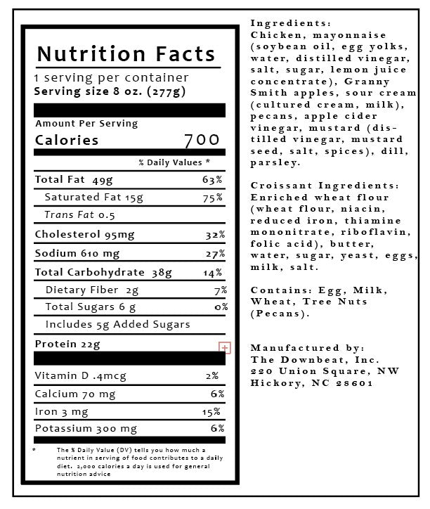 DASH Gourmet-to-Go Apple Pecan Chicken Salad Croissant