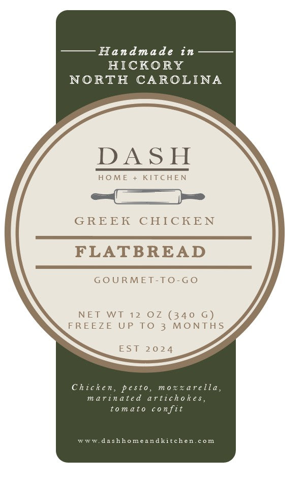 DASH Gourmet-to-Go, Greek Chicken Flatbread