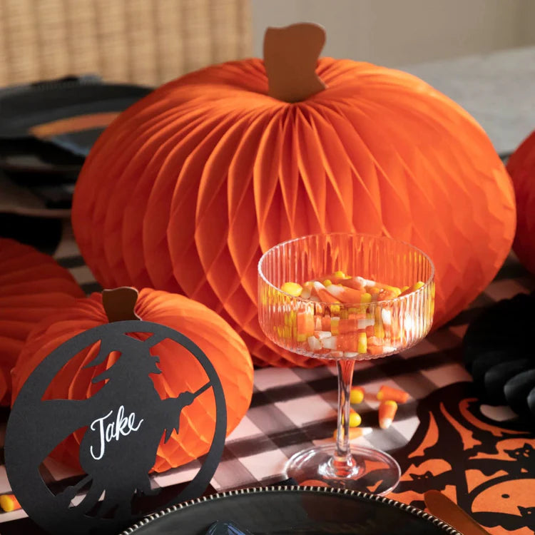 Honeycomb Pumpkins - Set of 3