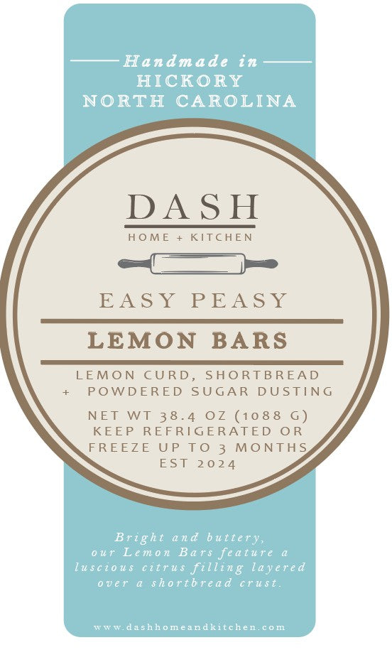DASH Gourmet-to-Go, Easy Peasy Lemon Bars