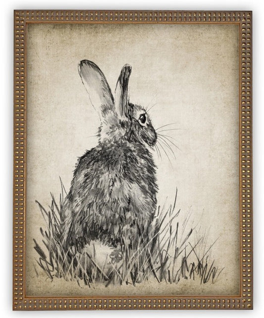 Vintage Framed Canvas Art 8x10