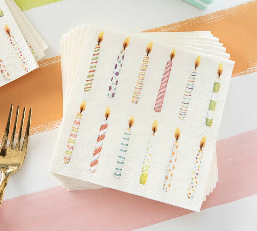 Birthday Candles Cocktail Napkins
