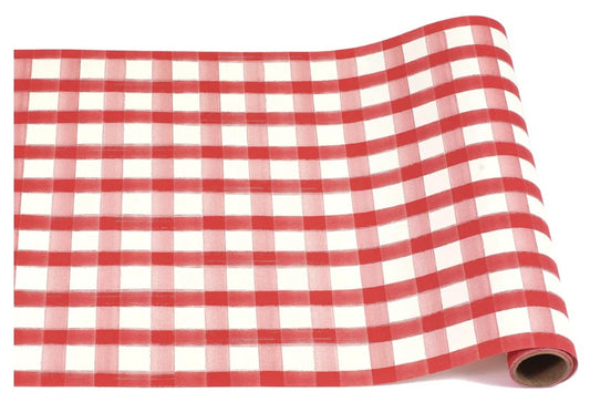 Red Painted Check Runner