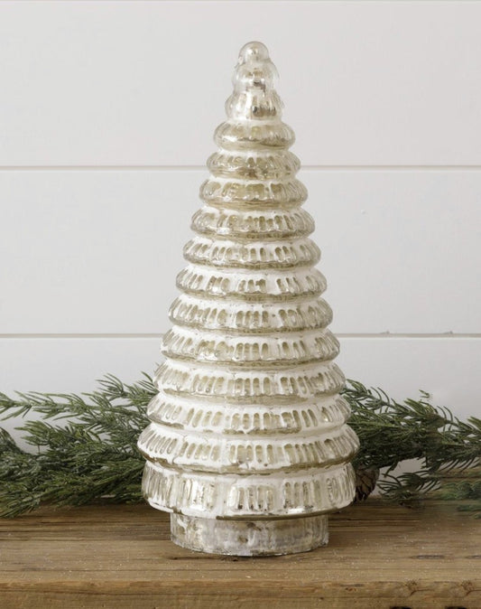 Frosted Mercury Glass Tree