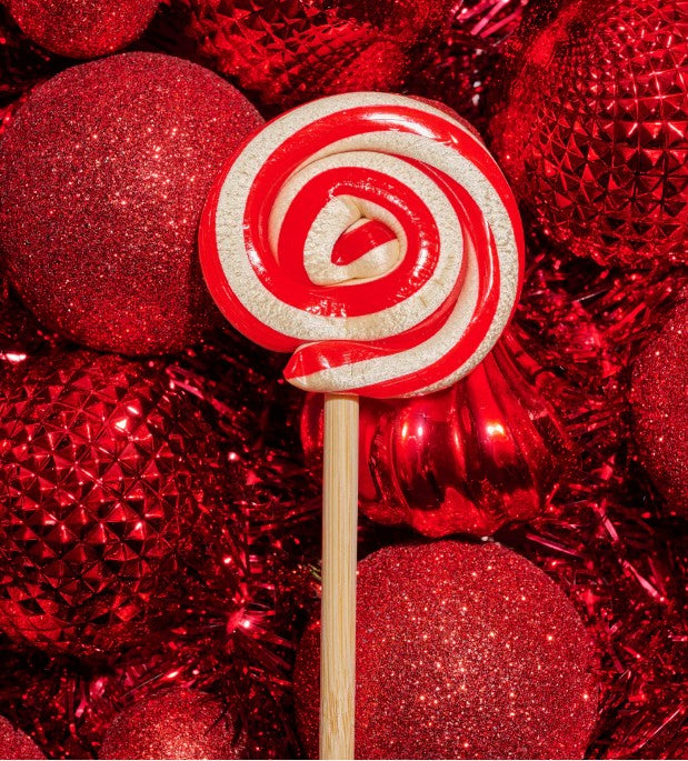 Handmade Round Peppermint Lollipop