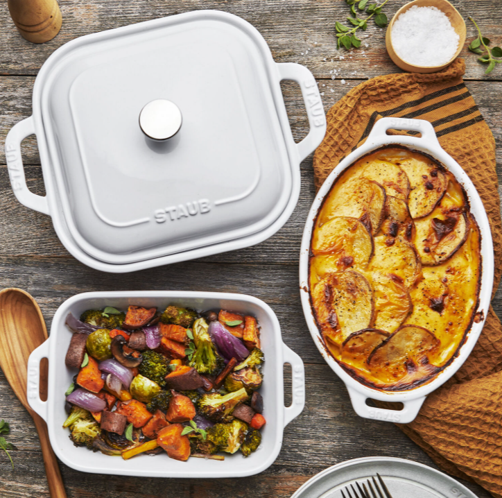 STAUB 4-pc, Mixed Baking Dish Set, White