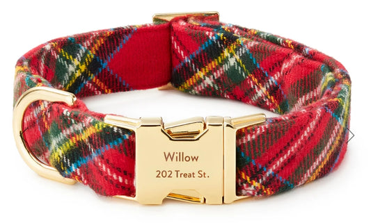 Foggy Dog Tartan Plaid Flannel Dog Collar