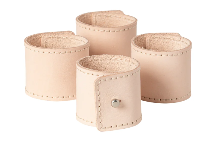 Costa Nova - Lot de 4 ronds de serviette en cuir