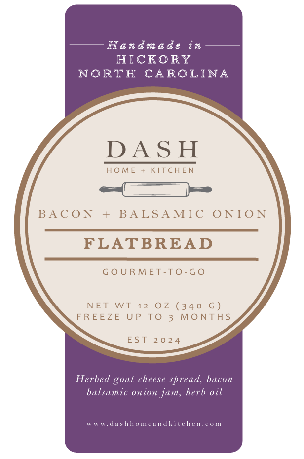 DASH Gourmet-to-Go, Bacon + Balsamic Onion Flatbread