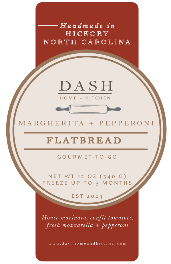 DASH Gourmet-to-Go, Margherita + Pepperoni Flatbread