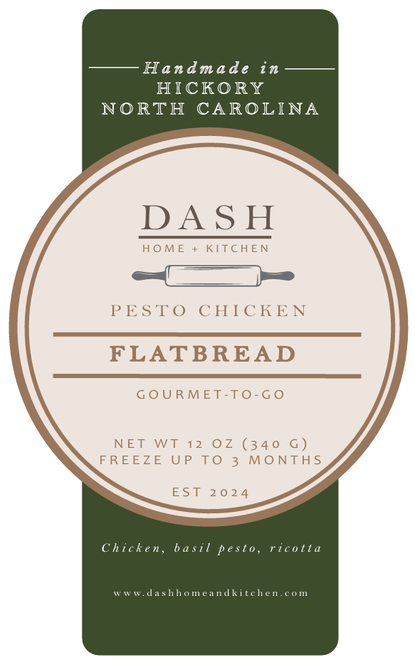 DASH Gourmet-to-Go, Pesto Chicken Flatbread