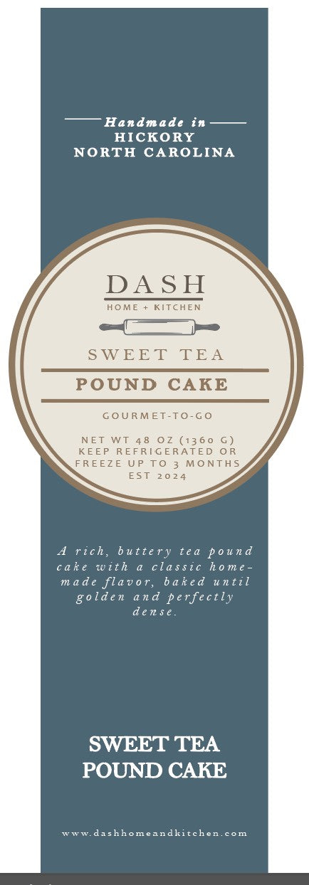 DASH Gourmet-to-Go, Sweet Tea Pound Cake