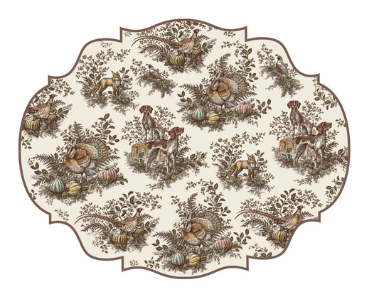 Set de table en papier Hester & Cook à colorier avec motif dinde