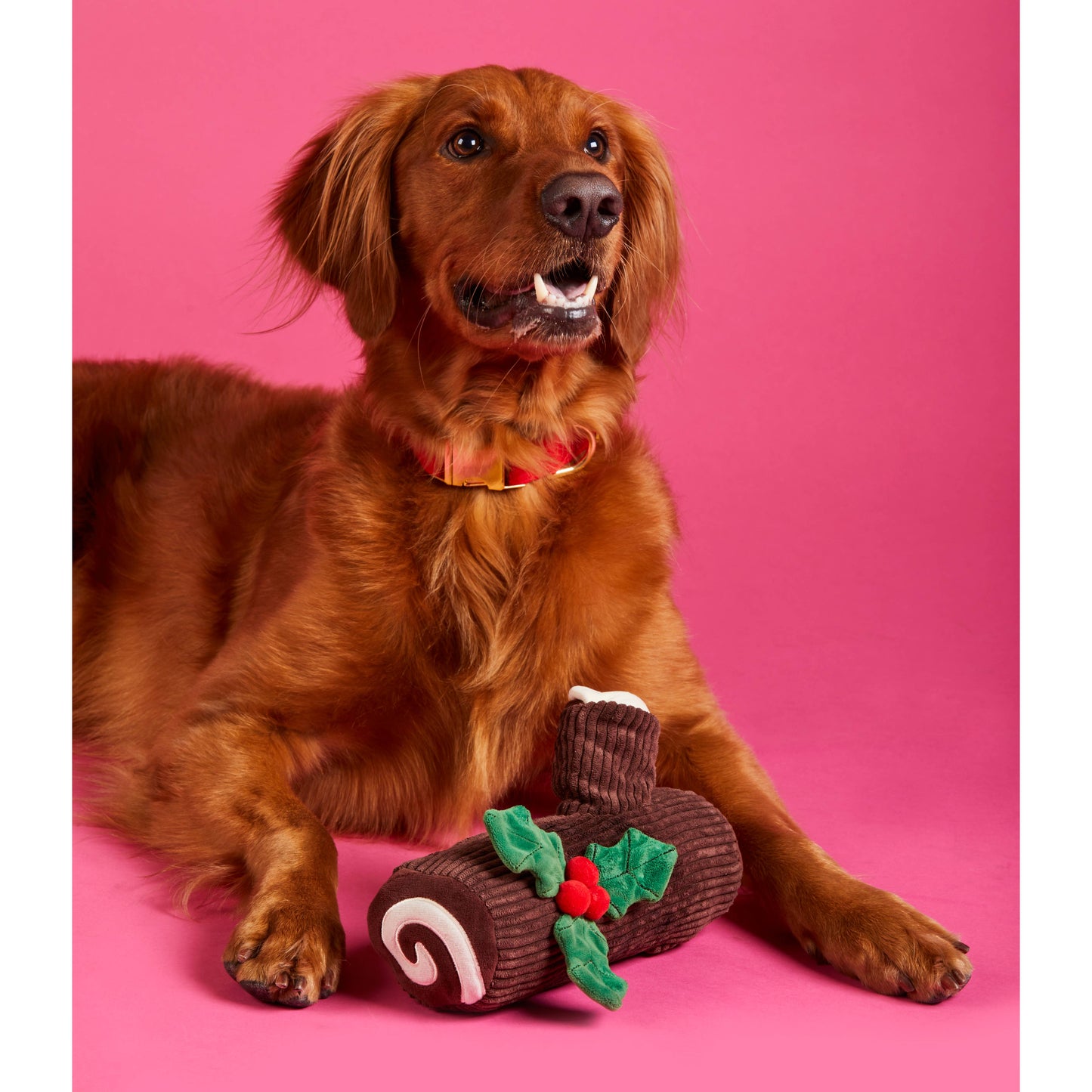 Foggy Dog Yule Log Interactive Snuffle Holiday Dog Toy