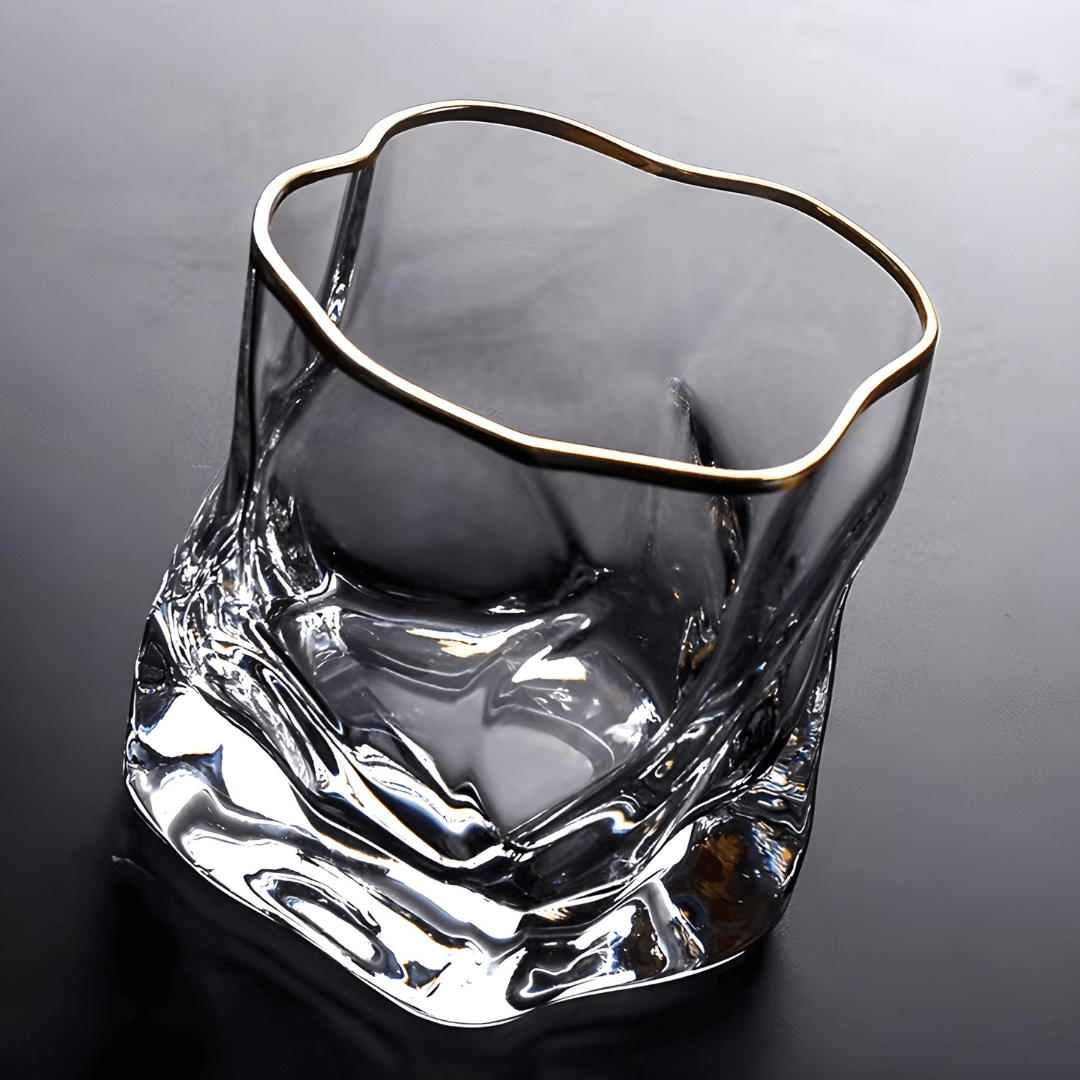 Gold Hoshi Japanese Crystal Whiskey Glass - Single