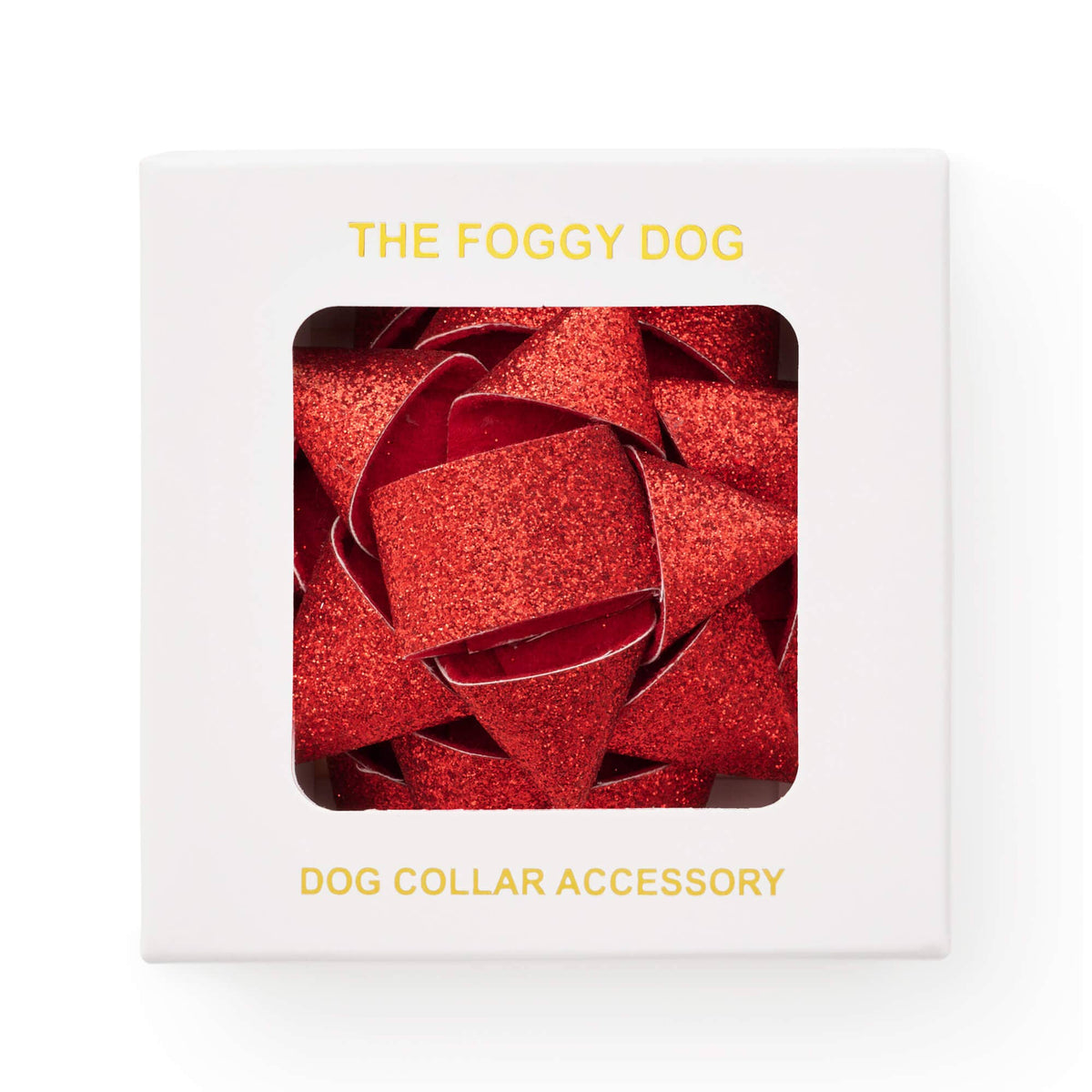 Foggy Dog - Red Gift Bow Dog Collar Attachment