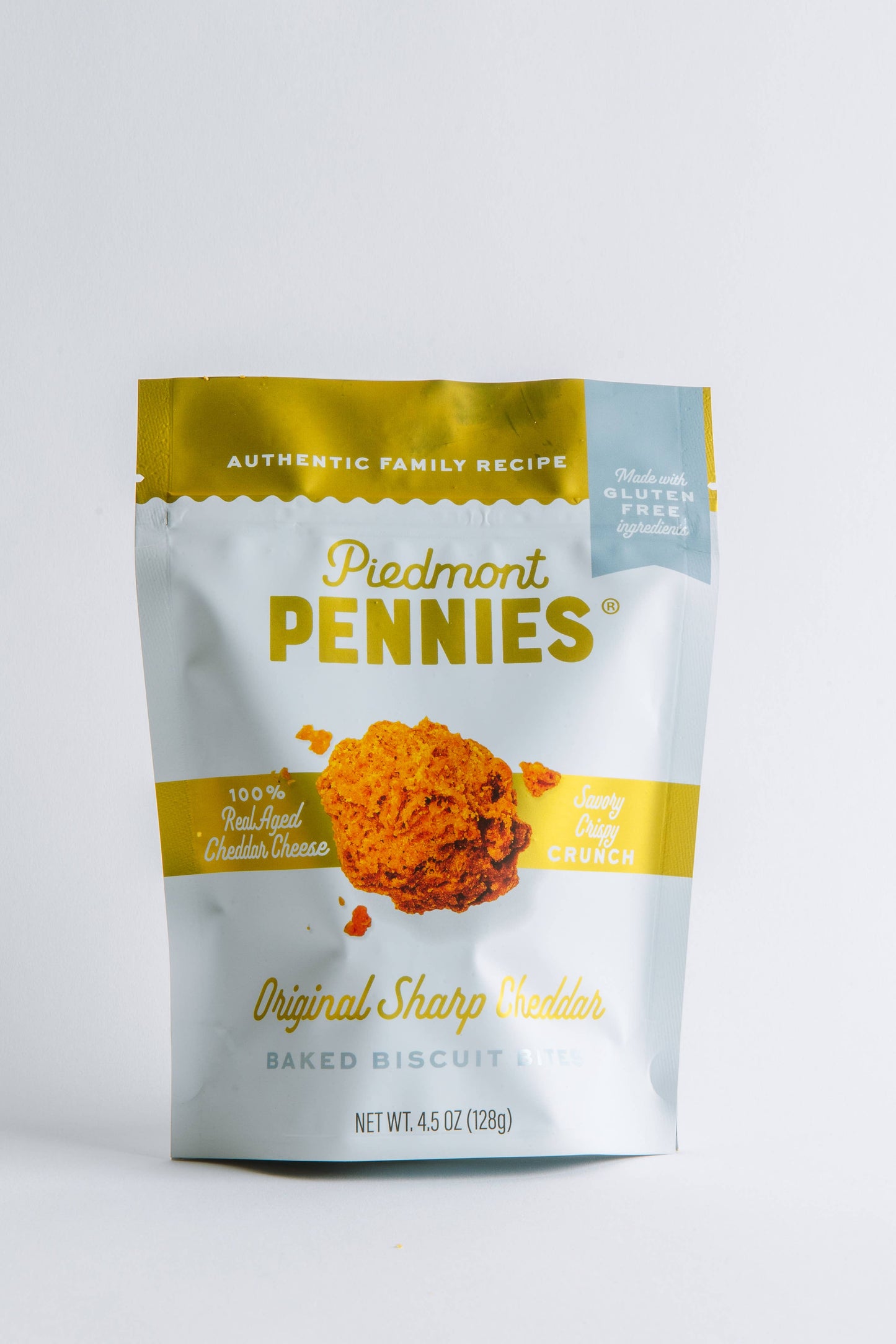 Piedmont Pennies - Gluten Free Original Sharp Cheddar Biscuit Bites