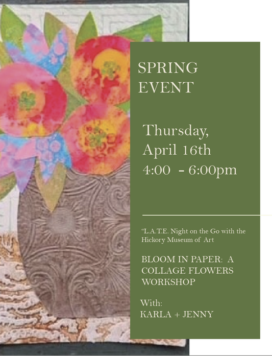 Bloom in Paper:  A Collage Flowers Workshop.  Thursday, April 16th, 2026 4:00 pm